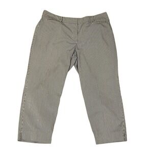 So Preppy! Talbots Capri Womens 16p Navy White‎ Striped Stretch Signature Pants